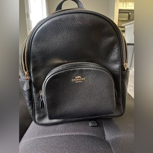 Coach Leather Court Backpack Purse (Black)